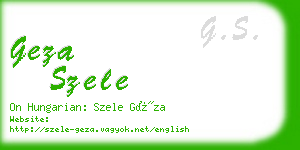 geza szele business card